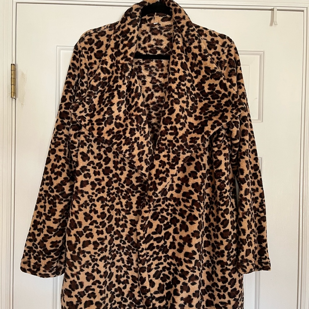 Microfiber wide lapel jacket